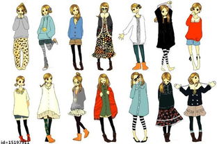 推薦 日系插畫中萌妹紙的服裝搭配 還擔(dān)心不會畫人物衣服嘛